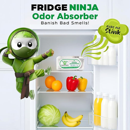 Fridge Ninja 2-Pack Unscented Activated Charcoal Fridge Deodorizer - Image 2