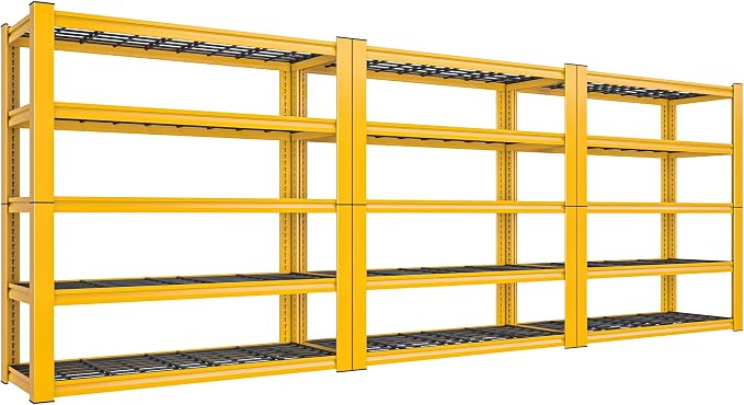 REIBII 72''H Garage Shelving 3010 LBS Storage Shelves Adjustable Metal Shelving by REIBII