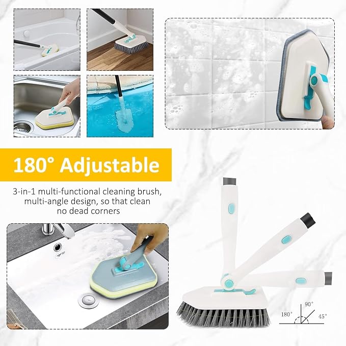 Cleaning Brush for Bathroom Kitchen Bathtube Toilet All Purpose Sponge Brush - Image 3