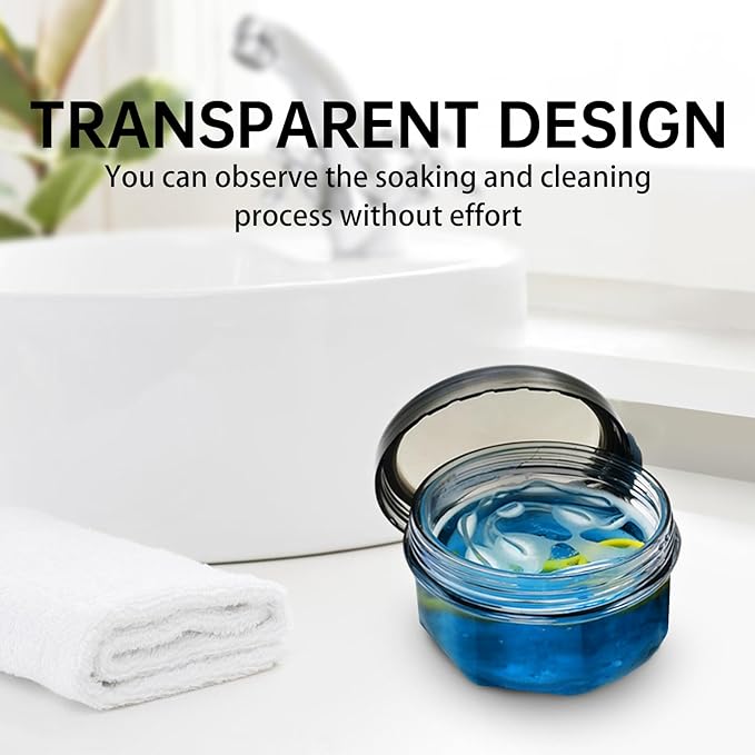 Leak Proof Denture Cups for Soaking Dentures, Partial Denture Bath Case Travel - Image 4