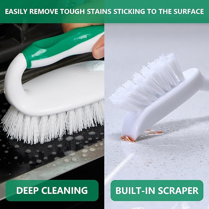 Scrub Brush Set, 4 Pack Deep Cleaning Brush Kit - Image 3