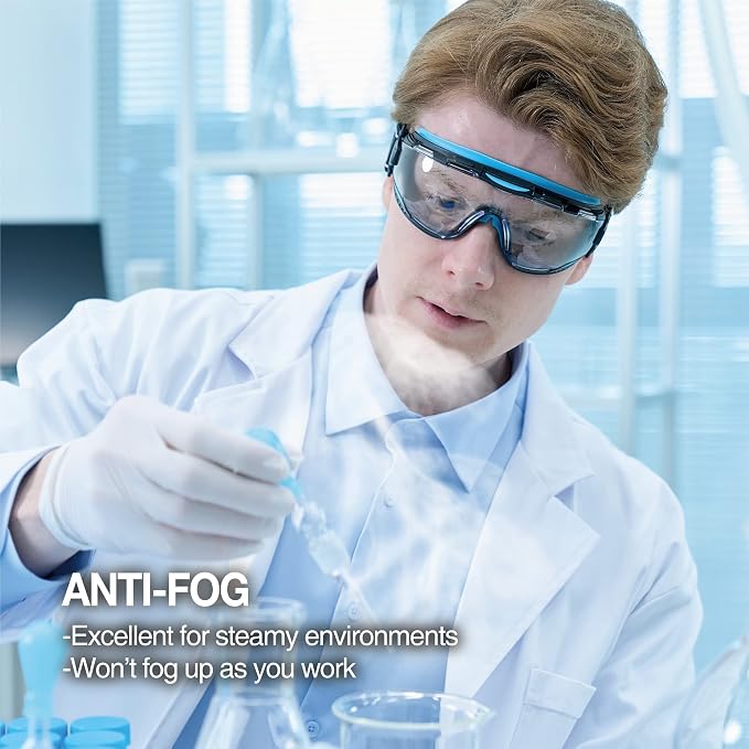 DEX FIT Protective Safety Goggles SG220; Anti Fog & Scratch, Z87 Eye Protection - Image 4