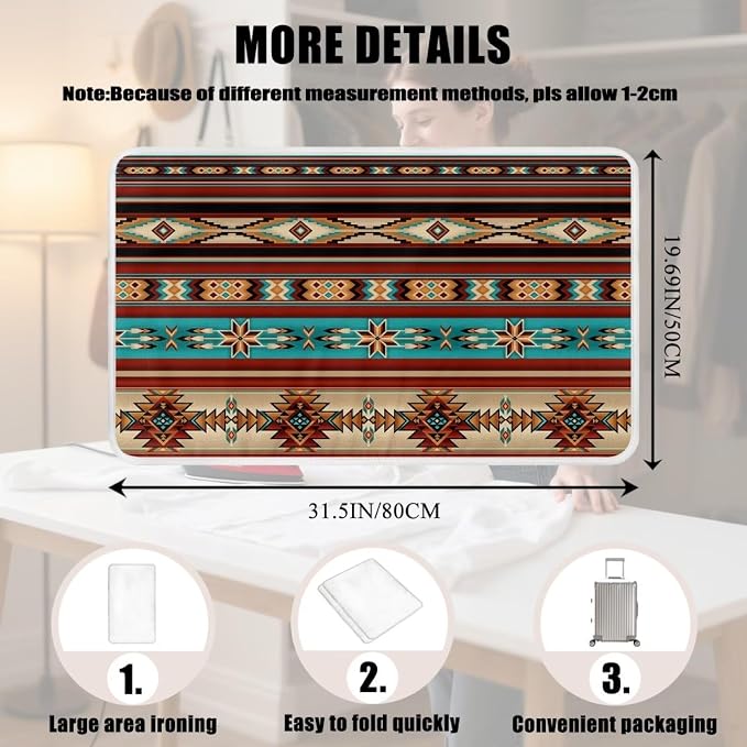 Aztec Ironing Mat Ironing Board Pad Heat Resistant, Quilting & Travel Blanket - Image 7