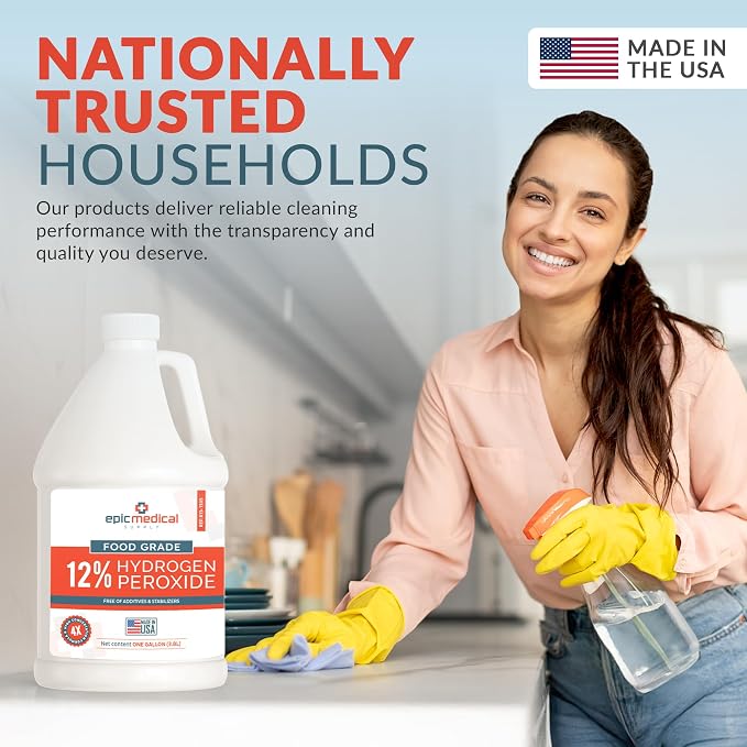 12% Food Grade Hydrogen Peroxide – Ultra-Concentrated H2O2 Peroxide Cleaner – 1 - Image 7