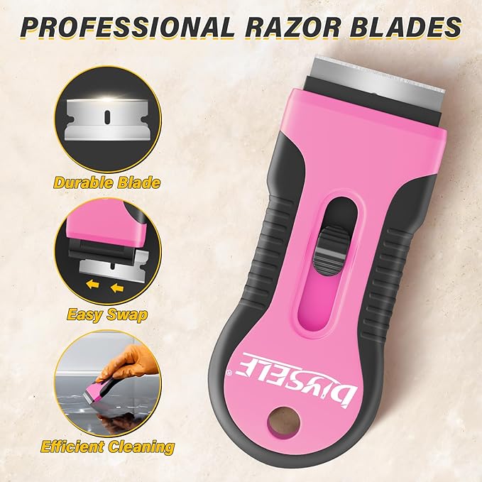DIYSELF 2 Pack Razor Blade Scraper, Enhanced Razor Scraper, Razor Blade Scraper - Image 5