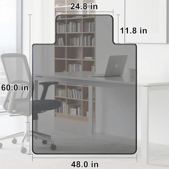 Beveled Edge Irregular Office Chair Mat - Image 2