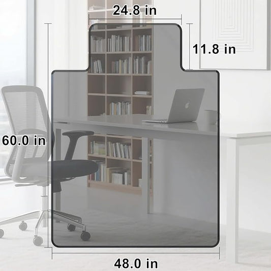 Beveled Edge Irregular Office Chair Mat - Image 2