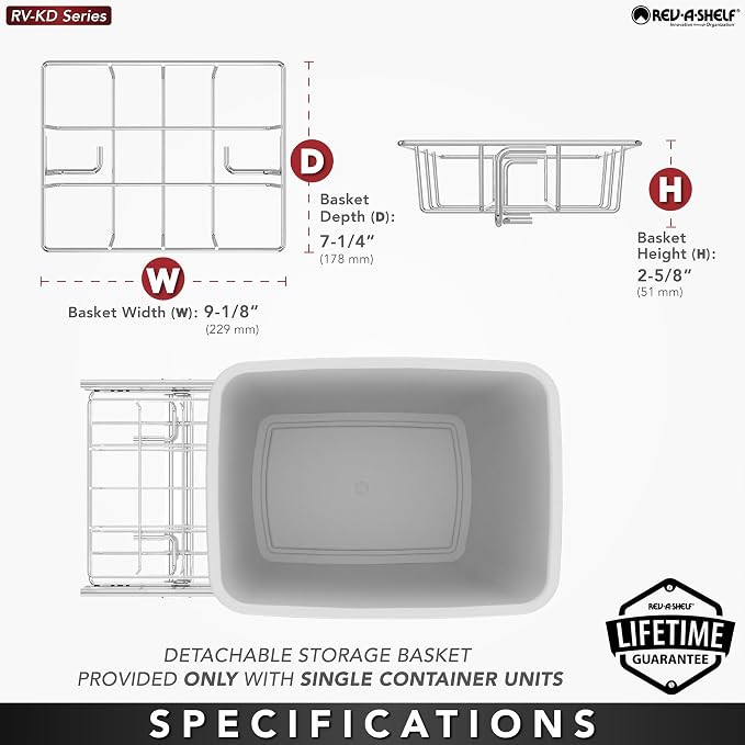Rev-A-Shelf Pullout Trash Can for Kitchen Cabinets 35 Quart Garbage Waste - Image 5