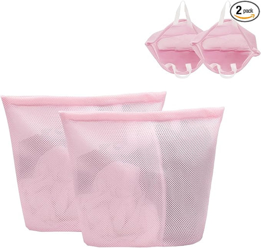 2 Pcs laundry bag with handles mesh laundry bags washing machine laundry totes by Unknown