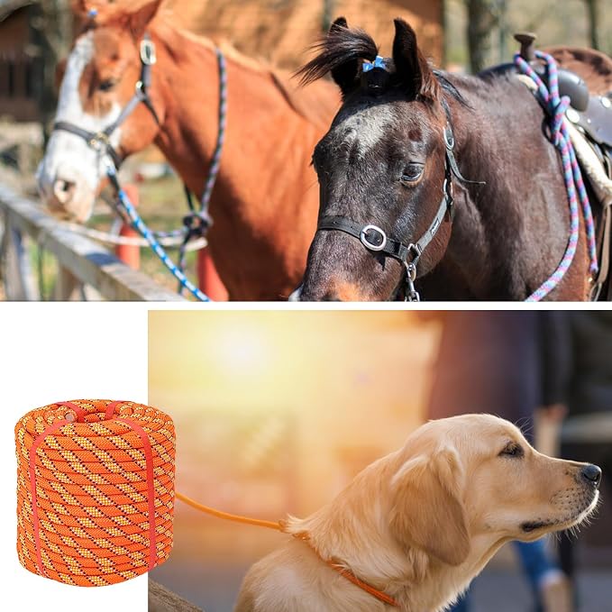 1/2 Inch 100 FT Tree Felling Rope, Professional Static Rope, Bull Pulling - Image 4