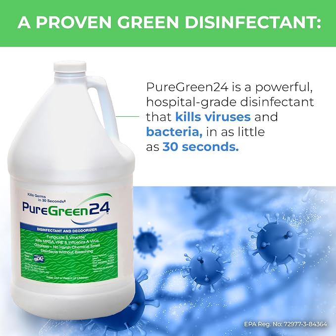 PureGreen24 Safe & Effective Disinfectant. Kills Deadly Germs including RSV - Image 5