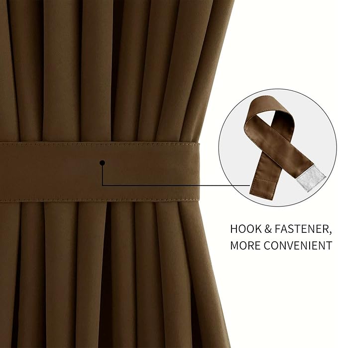 DWCN French Door Curtains – Rod Pocket Thermal Blackout Curtain - Image 2