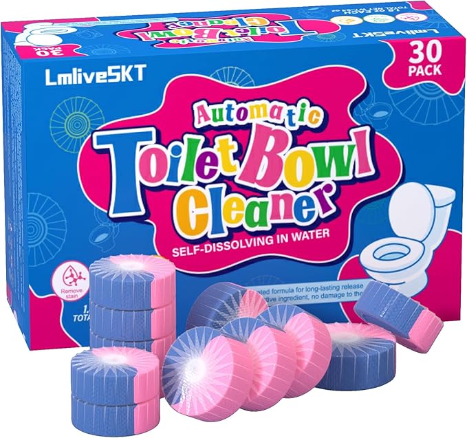 Automatic Toilet Bowl Cleaner Tablets, Prevents Stains & Odor, Safe by Unknown
