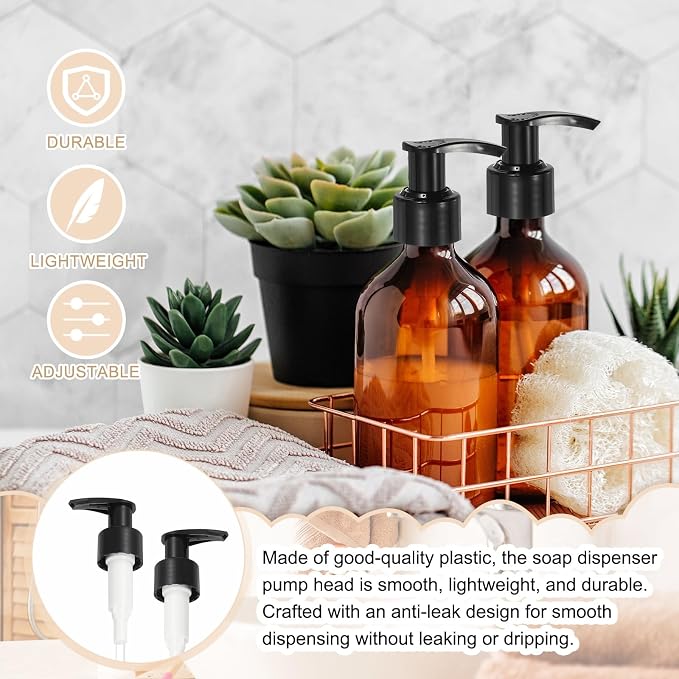 uxcell 12 Pcs Soap Dispenser Pump Heads Soap Dispensers Top Pumps Replacement - Image 4