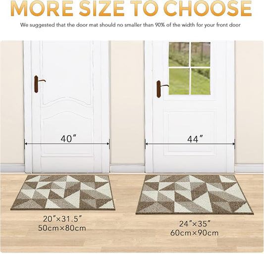 hicorfe Indoor Doormat, Low-Profile Absorbent Resist Dirt Entryway Doormat - Image 2