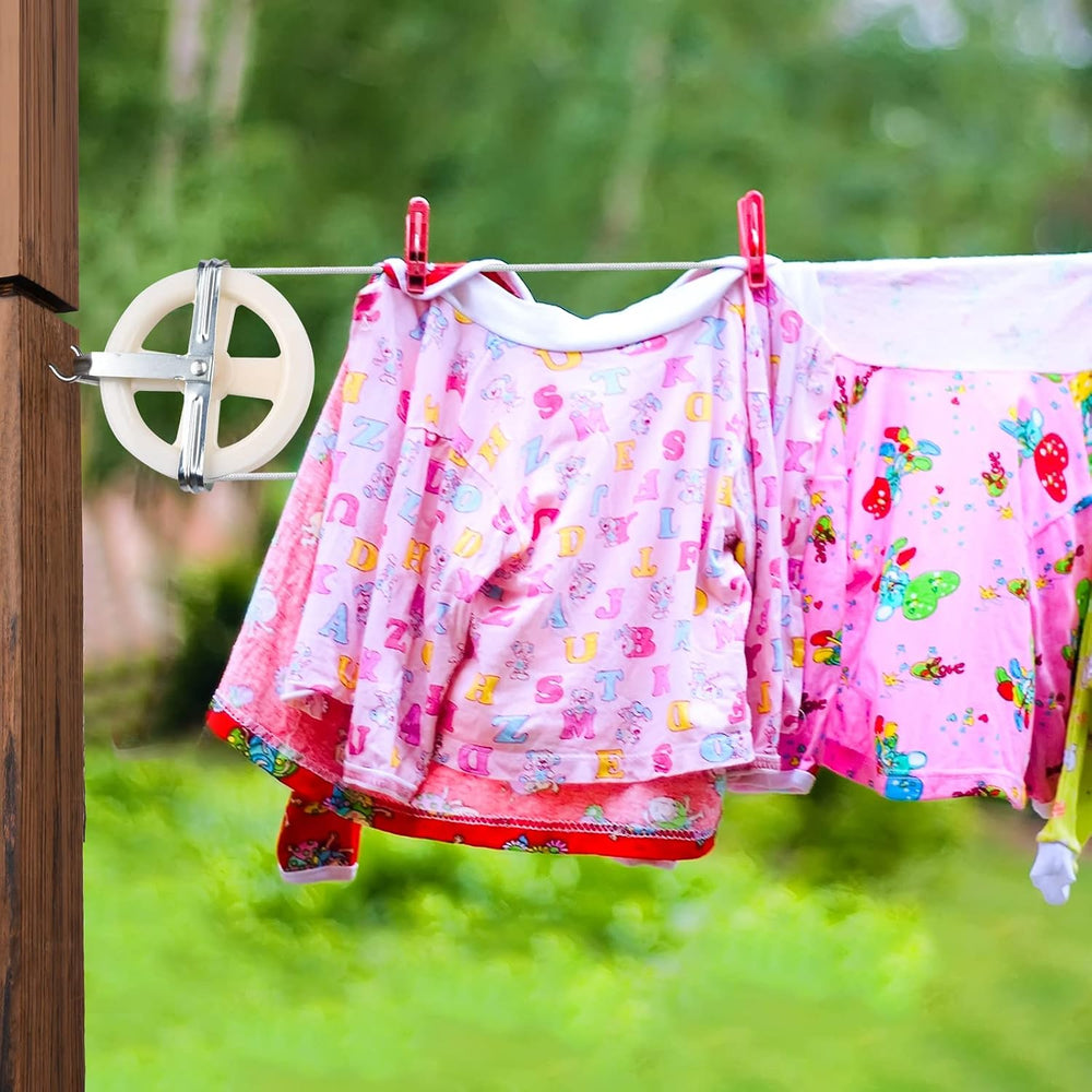 TooTaci Outdoor Clothesline Kit, 5" Nylon Clothesline Pulley Kit