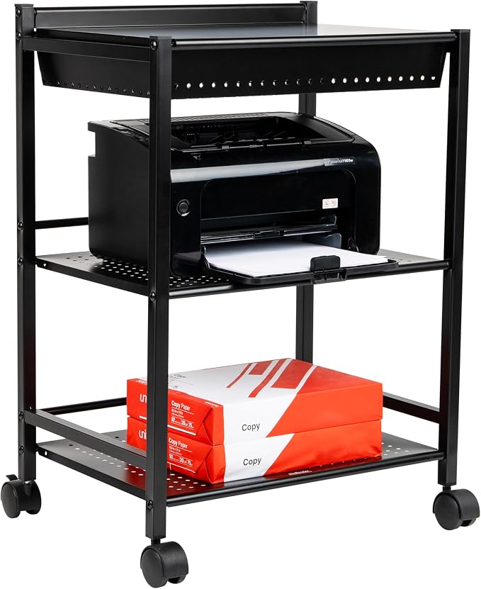 Mind Reader Cart with Covered Compartment, Office Organizer - Image 5