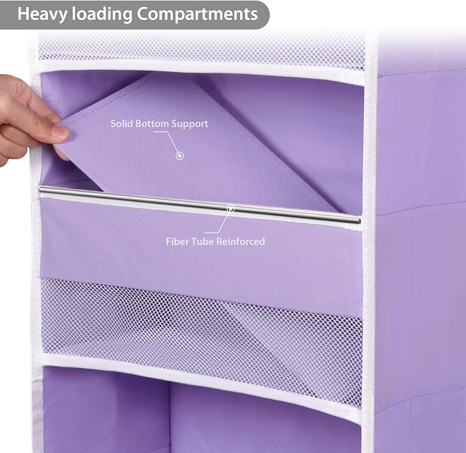 Univivi 6-Shelf Over Door Hanging Organizer Fabric Baby Door Storage - Image 5