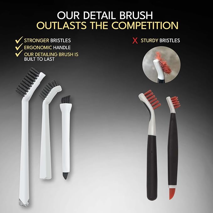 Grout Cleaning Brushes Set Deep Cleaner Multi-Purpose Stiff Bristle Brush - Image 7