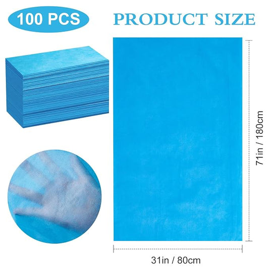 100 Pack Disposable Bed Sheets – 31.5 x 71 in Waterproof Non-woven Sheets - Image 2