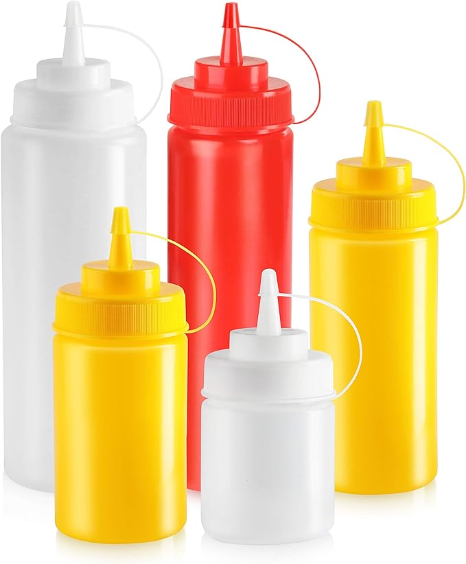 New Star Foodservice 26283 Squeeze Bottles, 8 oz - Image 3