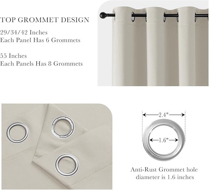PONY DANCE Cream Blackout Curtains - Image 4