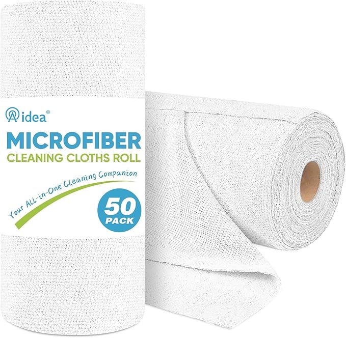 AIDEA Microfiber Cleaning Cloth Roll, Tear Away Reusable Paper Towels, by AIDEAHOME