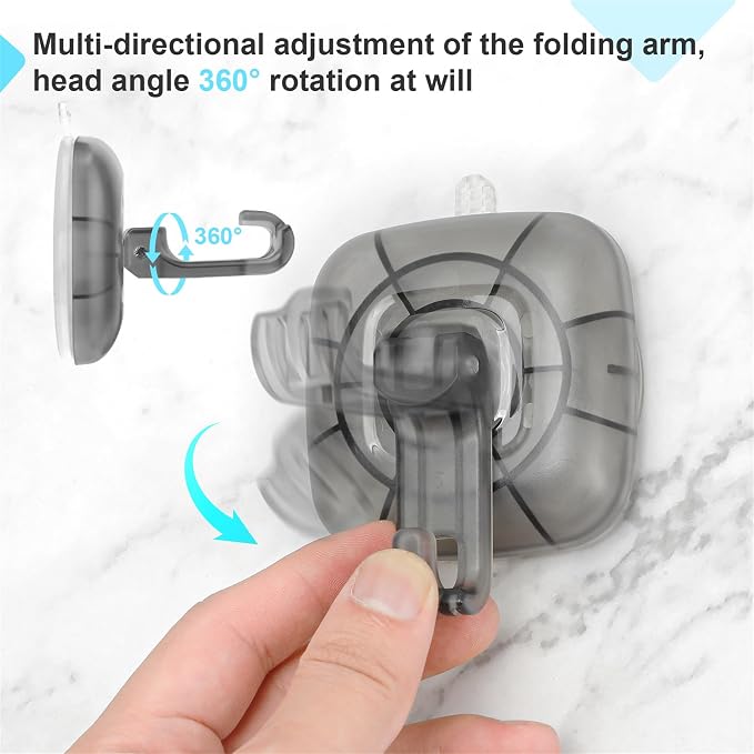 22 lb Heavy Duty Suction Cup Hooks 4 Pack - Image 4