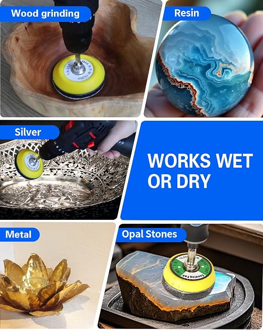 2 Inch Sanding Discs Drill Polishing Kit, Hook & Loop Wet Dry Buffing Pads - Image 4