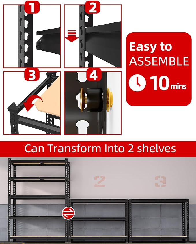 PrimeZone 35.5" x 12" x 72" Heavy Duty Storage Shelves - Image 9