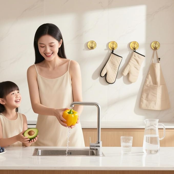 4 Pcs Suction Cup Hooks for Shower，Removable Hooks，Towel Hook，Suction Hook for - Image 2