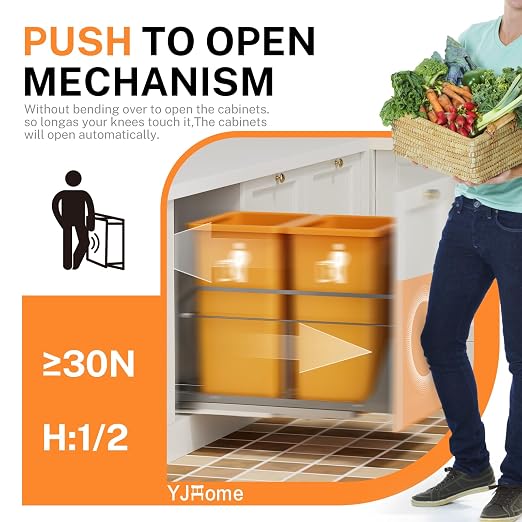 YJHome Pull Out Trash Can Under Cabinet - Image 6