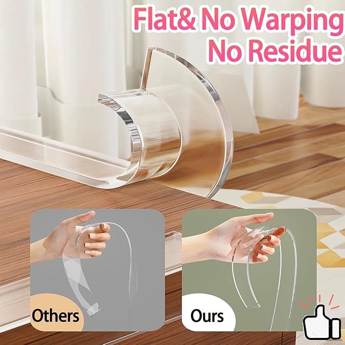 Clear Soft Corner Protectors for Furniture Strip, 0.8in x13FT, 2 RollSharp Edge - Image 5