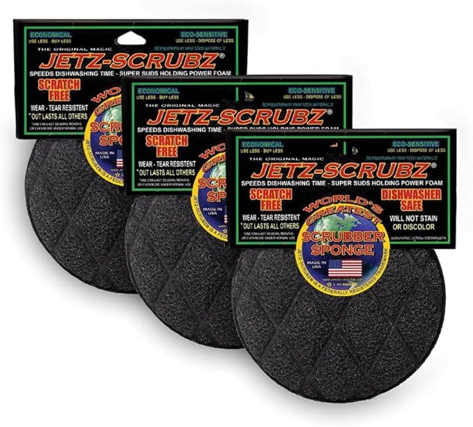 Jetz-Scrubz Scrubber Sponge, Made in the USA by Jetz-Scrubz
