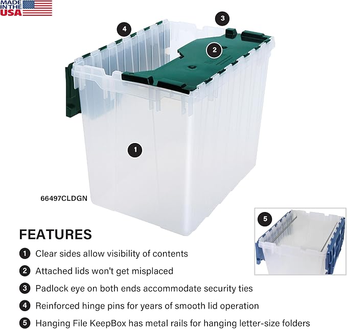 Akro-Mils KeepBox 18 Gallon Storage Container, Nesting and Stackable Plastic - Image 2