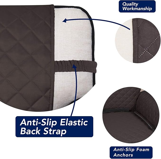 PureFit Reversible Quilted Sofa Cover, Water Resistant Medium Slipcover - Image 3