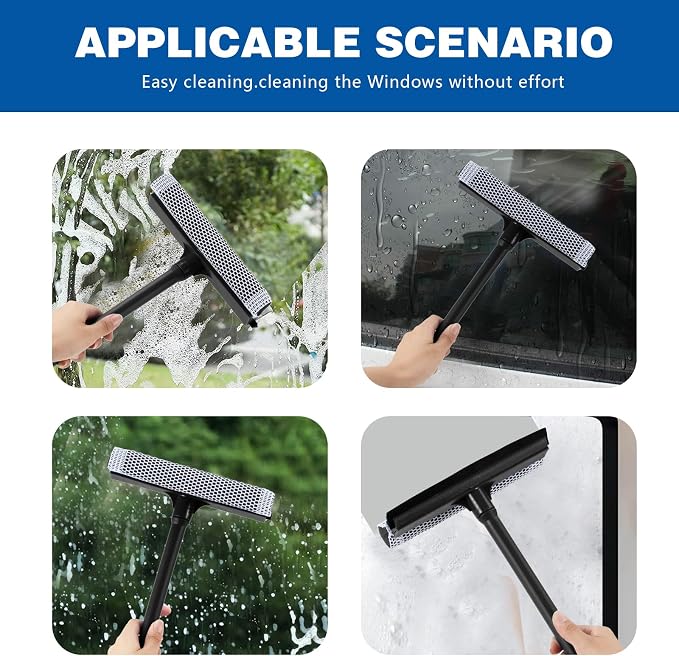 15.9" Window Squeegee for Car, 2 in 1 Window Cleaner - Image 5
