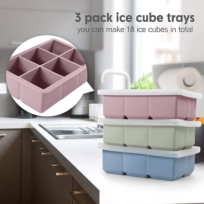 Silicone Ice Cube Trays 3 Pack - Image 4
