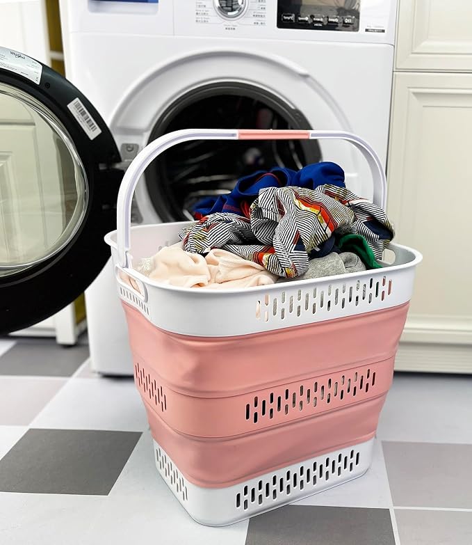 SAMMART 40L Collapsible Plastic Laundry Basket - Image 3