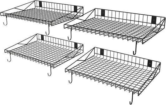 4 Pack Garage Wall Shelf, Garage Wall Mounted Shelving, Heavy Duty Floating by Riciakik