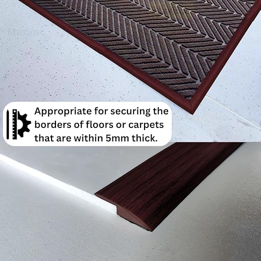 1/5 inch Height Floor Transition Strip, Self Adhesive Carpet Wood Tile Vinyl - Image 5