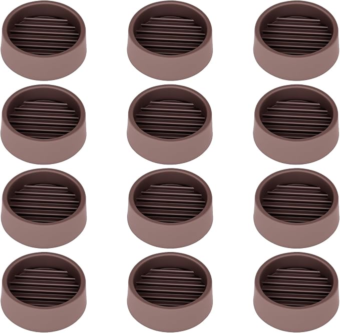 Non Slip Furniture Pads, 1.5” Round Rubber Caster Cups, Anti-Slip Gripper by VOCOMO