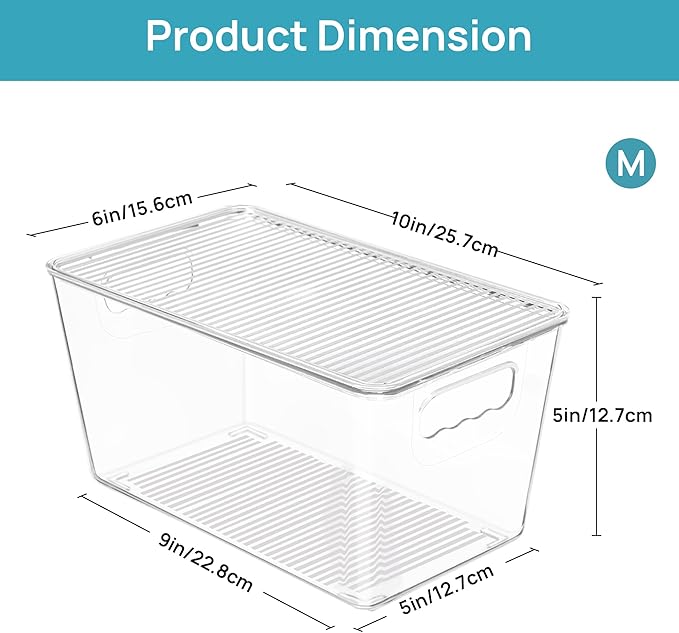 Vtopmart 1 Pack Clear Stackable Storage Bins - Image 2