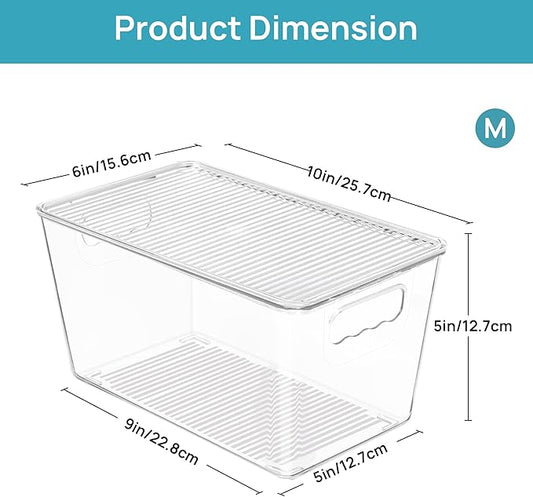 Vtopmart 6 Pack Clear Stackable Storage Bins - Image 2