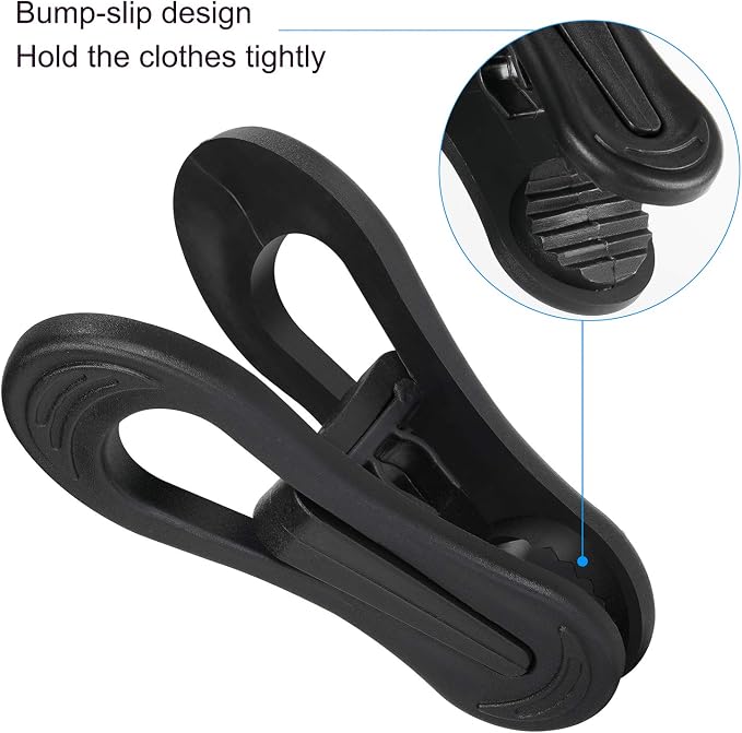 Tinfol Black Plastic Hanger Clips - Image 2