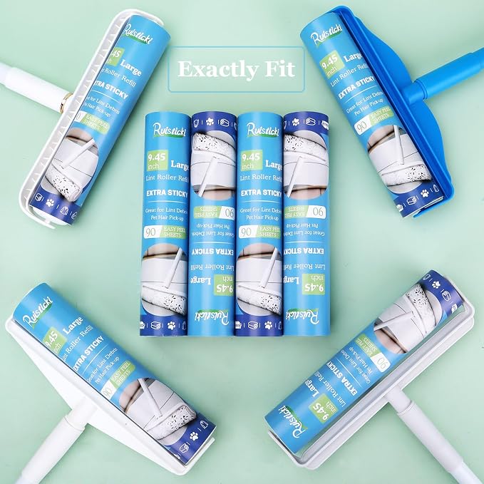 9.45 inch Lint Roller Refills for Large Long Handle Lint Rollers for Carpet - Image 2