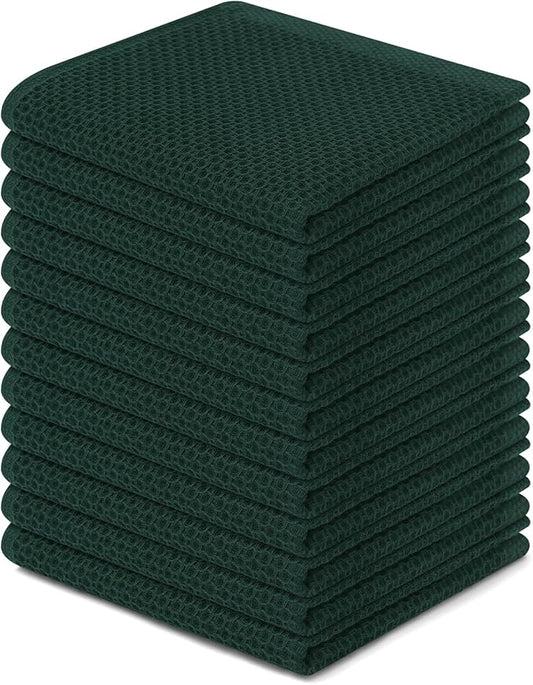 Homaxy 100% Cotton Waffle Weave Kitchen Dish Cloths, Ultra Soft Absorbent Quick by Homaxy