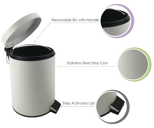 Stainless Steel Small Trash Can - Image 4