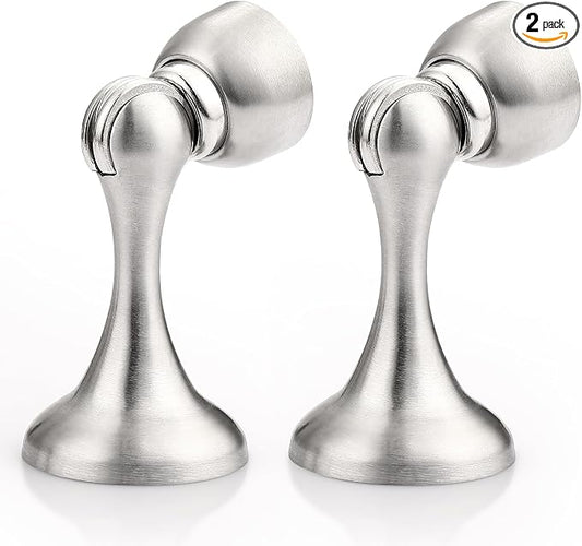 Probrico Brushed Nickel Magnetic Door Stoppers by Probrico