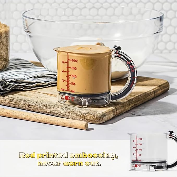 All in One Adjustable Measuring Cup, Push Up Measuring Cup Solid and Liquid - Image 6